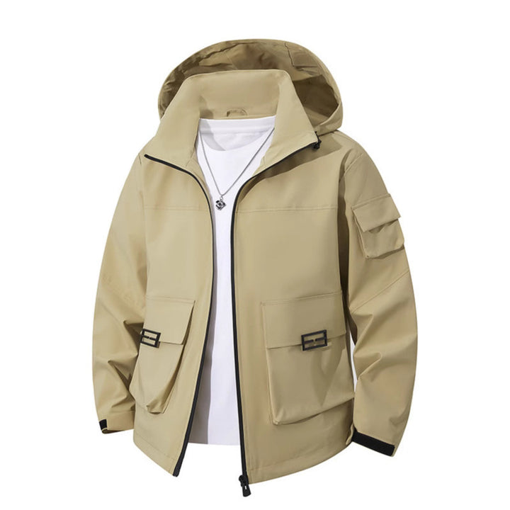 Herren Technische Utility-Kapuzenjacke mit Mehrfach-Pattentaschen und windabweisendem Softshell Echo Archiv