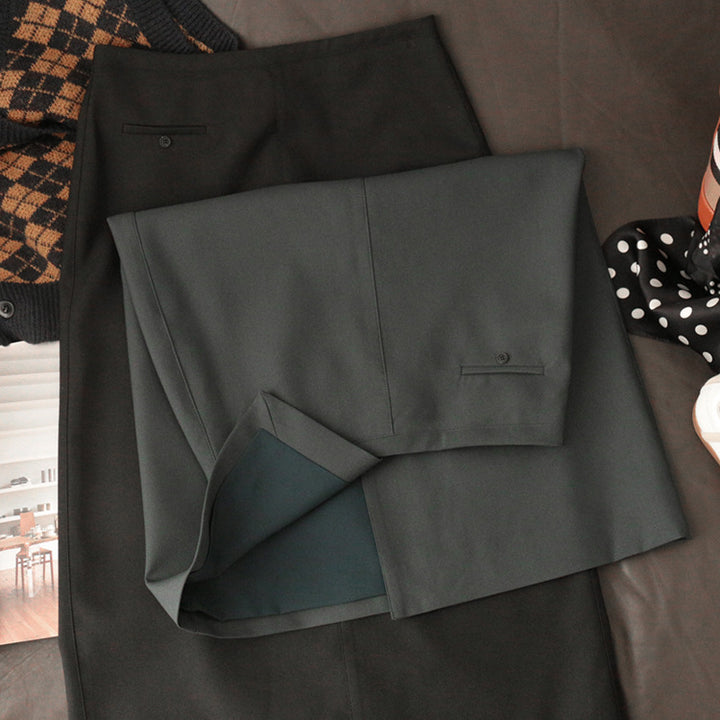 Damen Eleganter Midirock mit schicker Schlitzdetail Echoarchiv