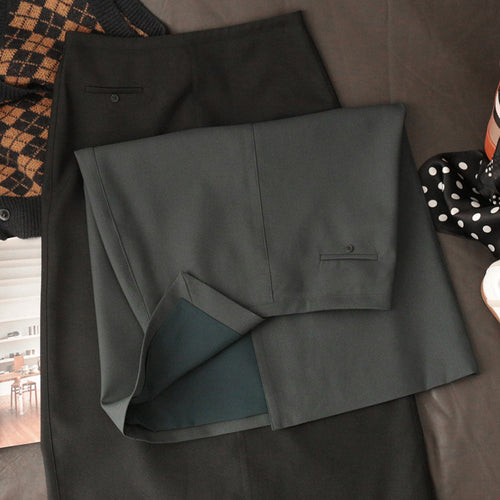 Damen Eleganter Midirock mit schicker Schlitzdetail Echoarchiv
