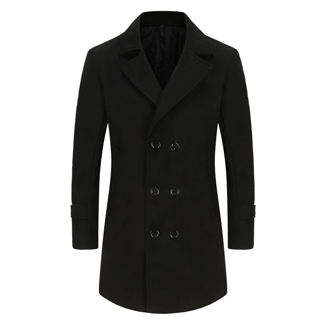 Herren stilvoller und eleganter Übercoat mit doppelter Knopfreihe Echoarchiv