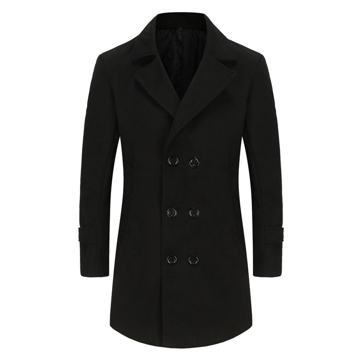 Herren stilvoller und eleganter Übercoat mit doppelter Knopfreihe Echoarchiv
