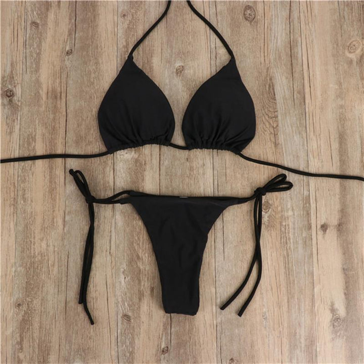 Damen Bikini-Set mit verstellbaren Trägern und minimalistischem Design Echoarchiv