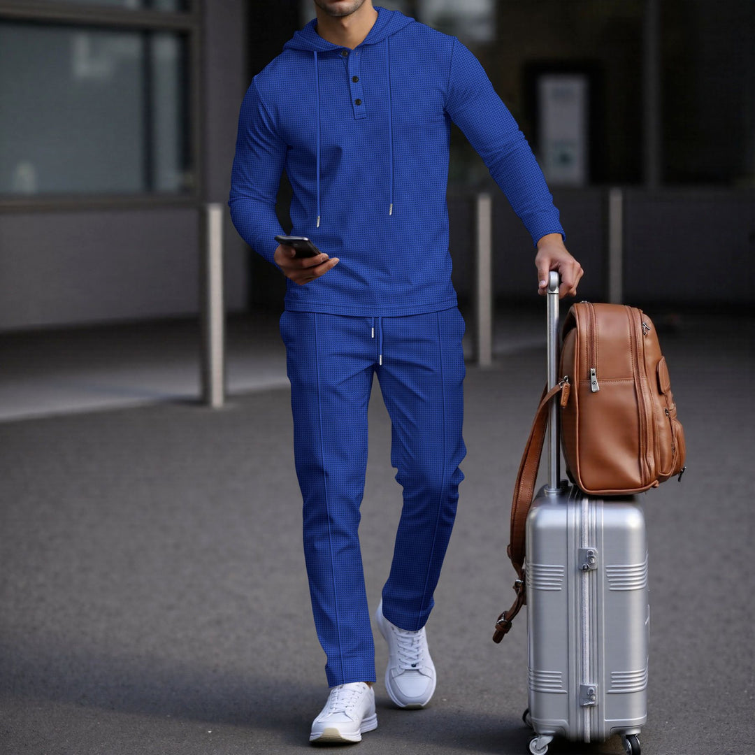 Herren sportives Hoodie und Jogginghose Set im strukturierten Design Echoarchiv