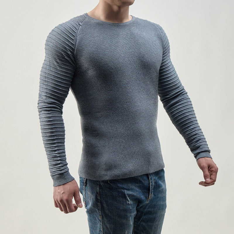 Herren Langarmshirt mit strukturierten Ärmeln Echoarchiv
