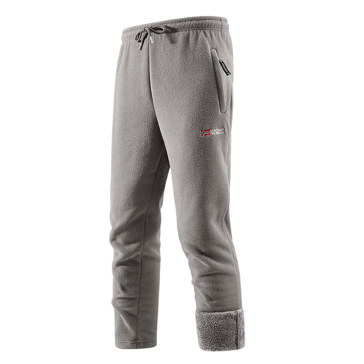Herren Thermo‑Fleecehose mit hochfloriger Sherpa‑Innenfütterung und Reißverschlusstaschen – Sorevano
