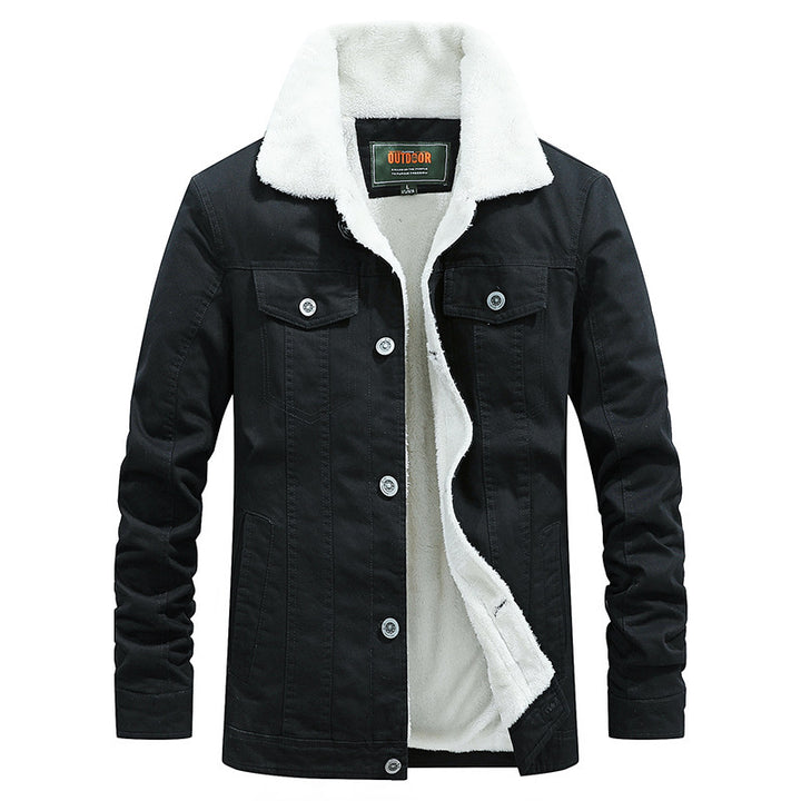 Herren Sherpa-gefütterte Truckerjacke aus robustem Canvas mit Umlegekragen Echo Archiv