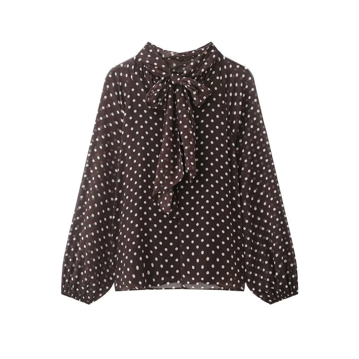 Damen nan Chiffonbluse mit Schleifenkragen und Ballonärmeln Echo Archiv