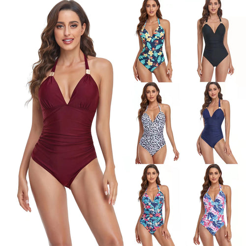 Damen Eleganter Hochgeschnittener Badeanzug Echo Archiv