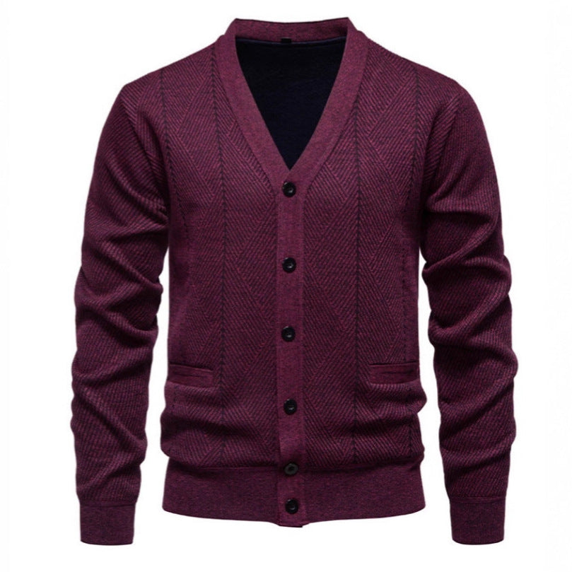 Herren modische Strickjacke mit einzigartigem Rautenmuster Echoarchiv