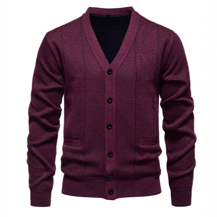 Herren modische Strickjacke mit einzigartigem Rautenmuster Echoarchiv