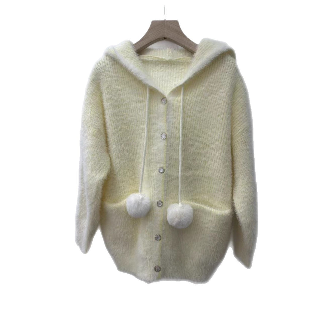 Damen Kuschelige Kapuzenjacke Echo Archiv