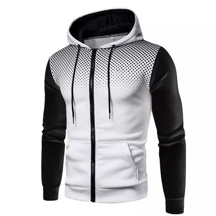 Herren sportliche Kapuzenjacke mit kontrastierenden Einsätzen Echoarchiv