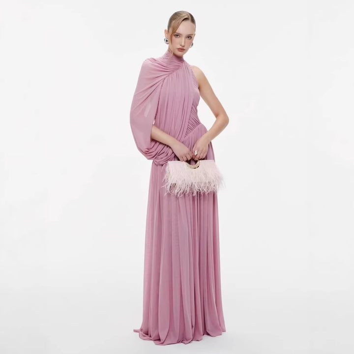 Damen Elegantes Abendkleid mit asymmetrischem Design und schicker Drapierung Echo Archiv