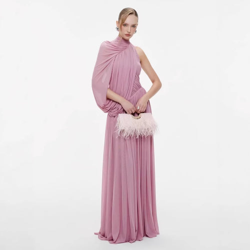 Damen Elegantes Abendkleid mit asymmetrischem Design und schicker Drapierung Echo Archiv