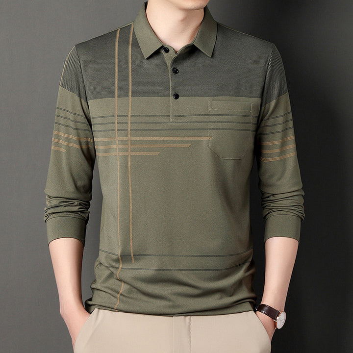 Herren Poloshirt mit modernem Mustermix und atmungsaktiver Struktur Echoarchiv