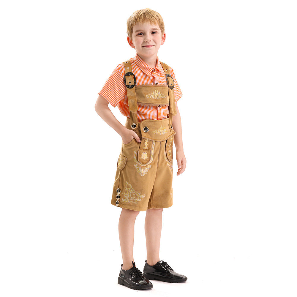 Jungen Trachten-Latzhose mit traditioneller Stickerei Echo Archiv
