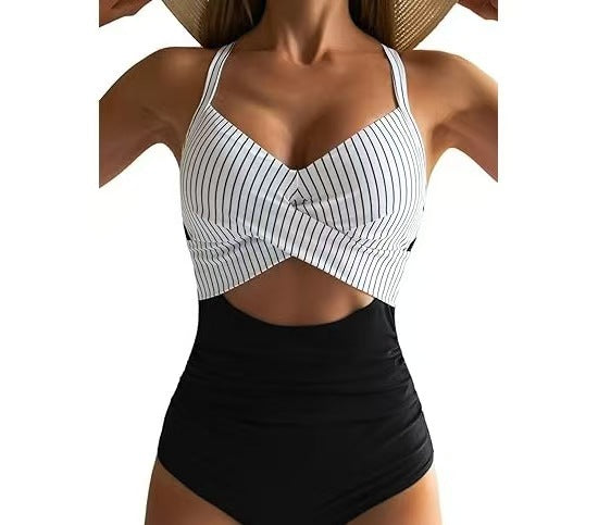 Damen Cut-Out Badeanzug mit Kreuzgurt Echo Archiv