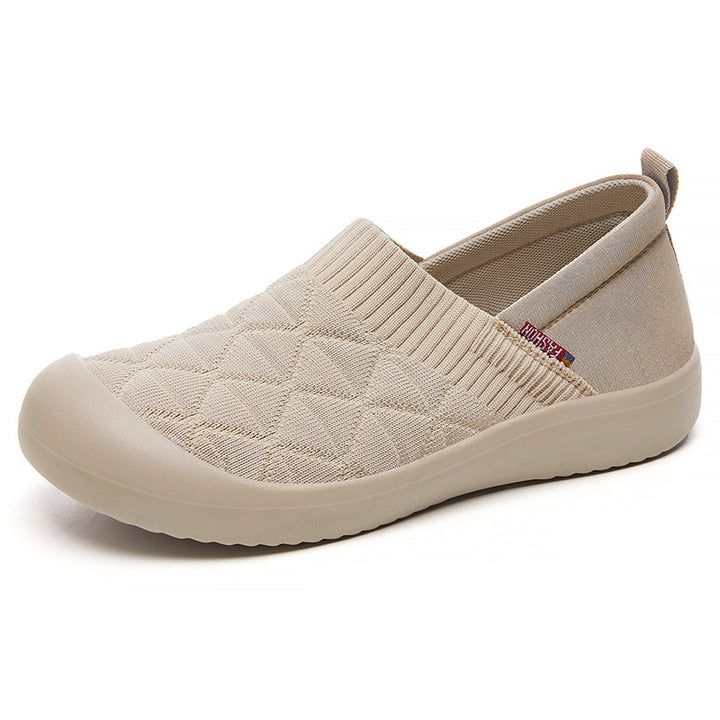 Damen nan atmungsaktiver gestrickter Slip-On Komfort-Halbschuh mit elastischem Schaft und stoßdämpfender EVA-Sohle Echo Archiv