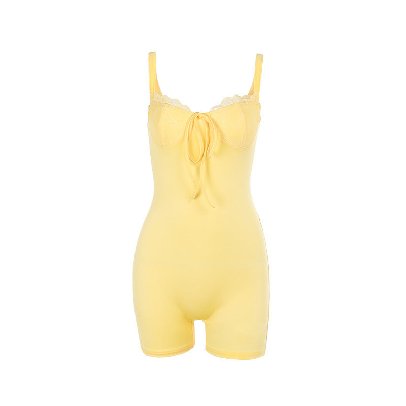 Damen Elegantes Bodysuit mit Spitzenakzenten Echo Archiv