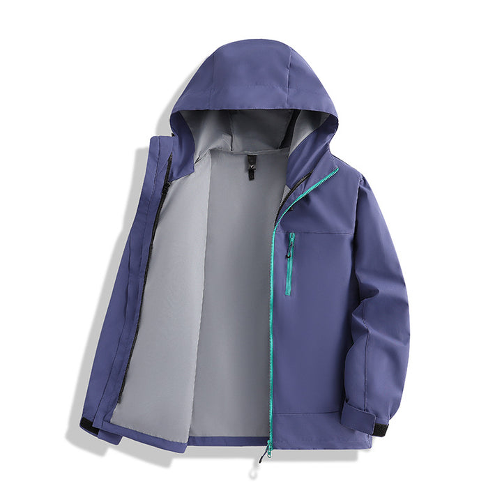 Herren Minimalistische Kapuzen-Softshelljacke mit atmungsaktivem Meshfutter & verdecktem Reißverschluss Echoarchiv