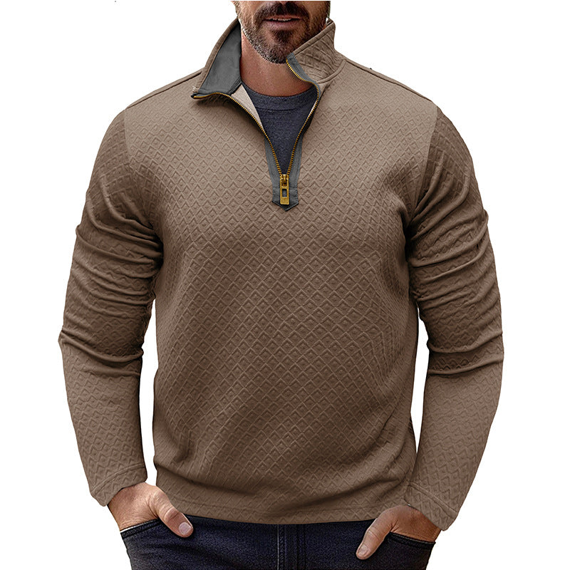Herren modischer Pullover mit halbem Reißverschluss Echoarchiv