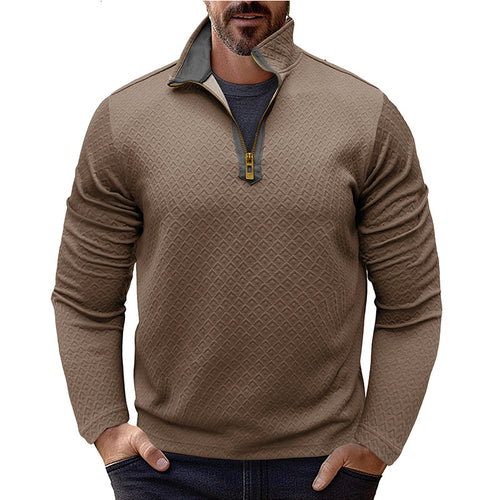 Herren modischer Pullover mit halbem Reißverschluss Echoarchiv