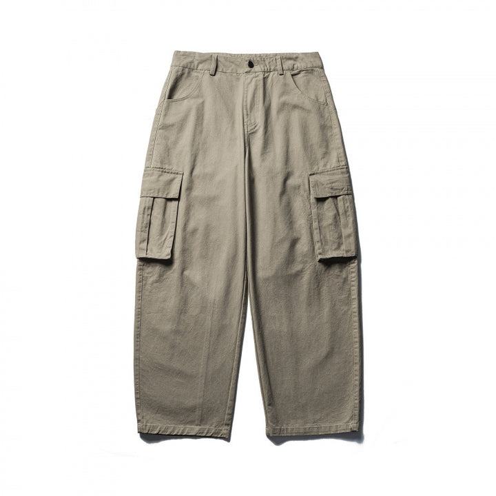 Unisex Weite Cargo-Hose im Baggy‑Schnitt mit tiefem Schritt, aufgesetzten Klappentaschen und cleanem Finish Echo Archiv