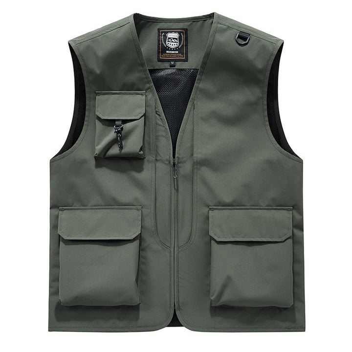 Herren Sichtbare Multifunktionale Utility-Weste mit Mesh‑Futter, Mehrfachtaschen und D‑Ring Echoarchiv