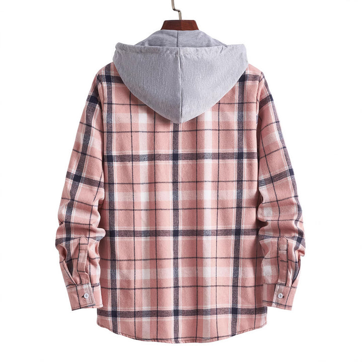 Herren Overshirt mit Kapuze im modernen Karo-Design Echoarchiv