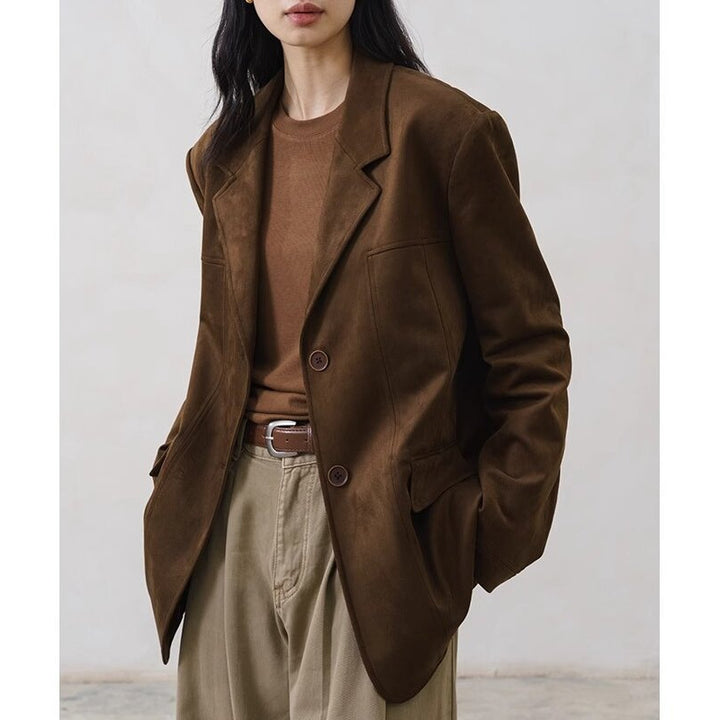 Damen Elegante und lässige Oversized Blazer Echoarchiv