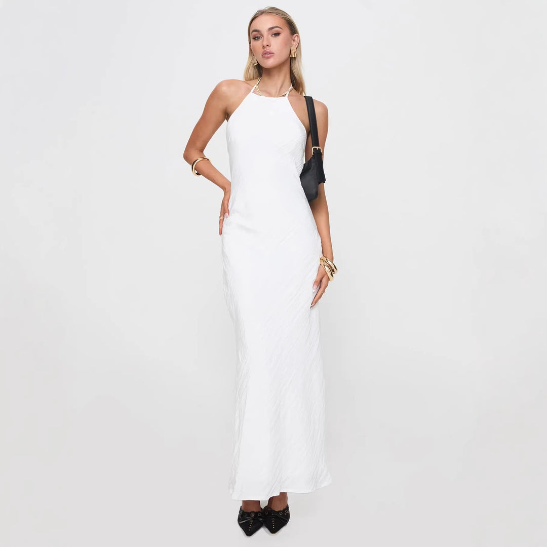 Damen Maxikleid mit elegantem Halsauschnitt und figurformendem Schnitt Echo Archiv
