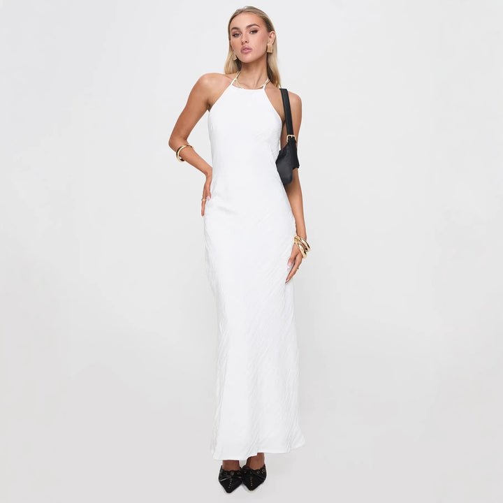 Damen Maxikleid mit elegantem Halsauschnitt und figurformendem Schnitt Echo Archiv