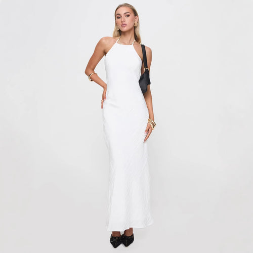 Damen Maxikleid mit elegantem Halsauschnitt und figurformendem Schnitt Echo Archiv