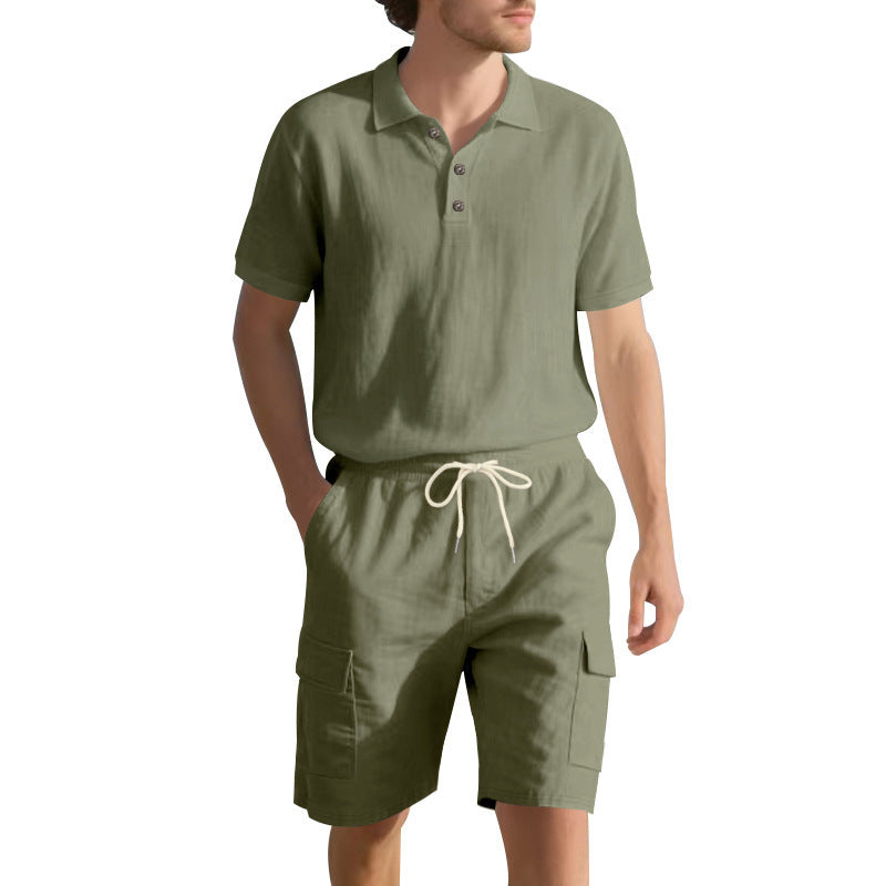 Herren Polohemd und Cargo-Shorts Set Echoarchiv