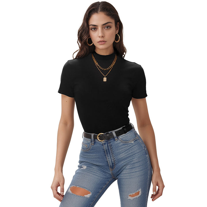 Damen High-Waist Straight-Jeans mit Destroyed-Kniepartie und schmaler Hüftpassform Echoarchiv