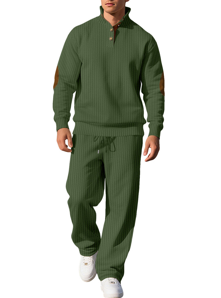Herren sportliches Sweatshirt mit innovativem Knopfleisten-Design und modischen Akzenten Echoarchiv