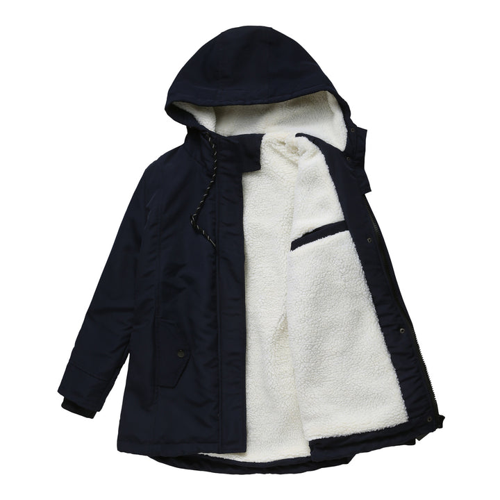Damen nan gefütterte Winterparka mit Teddyfleece Innenfutter und Kapuze Echo Archiv