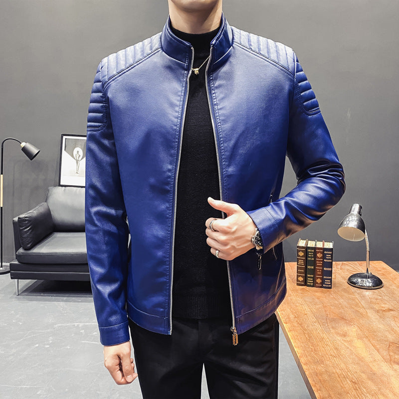 Herren Lederjacke mit sportlichem Design und modischen Details Echoarchiv