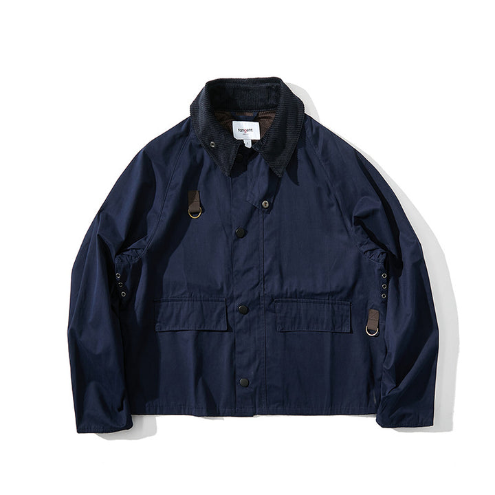 Herren Kurz geschnittene Utility-Fieldjacke mit Cordkragen und D-Ring-Details Echo Archiv