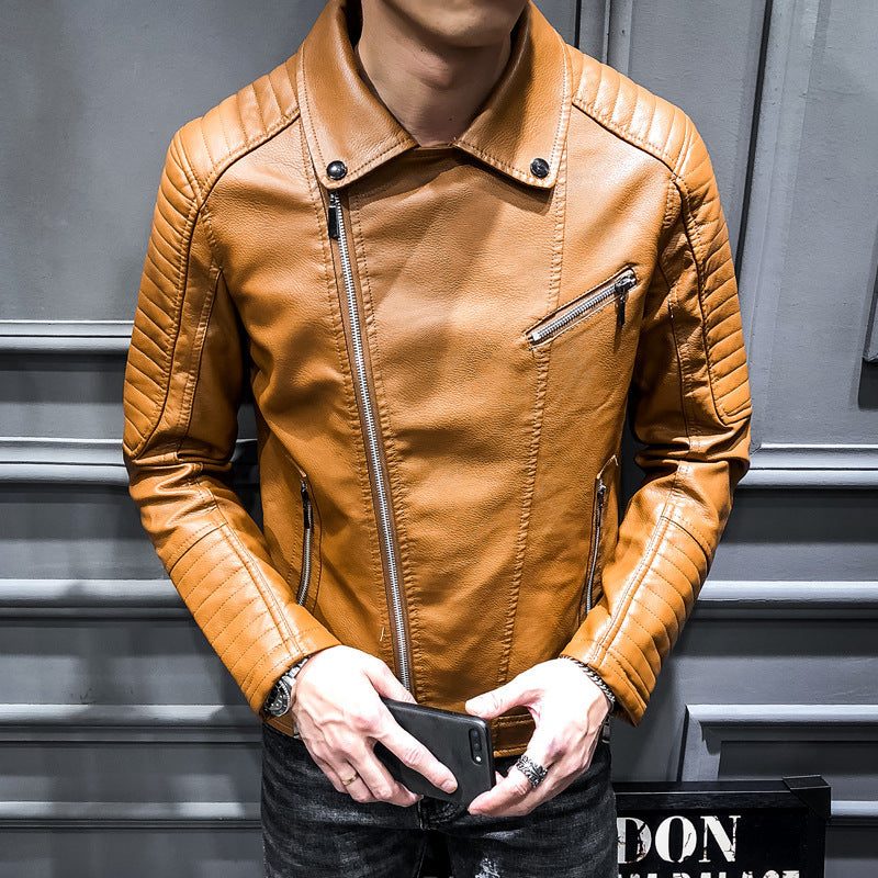 Herren Modische Bikerjacke aus hochwertigem Kunstleder Echo Archiv