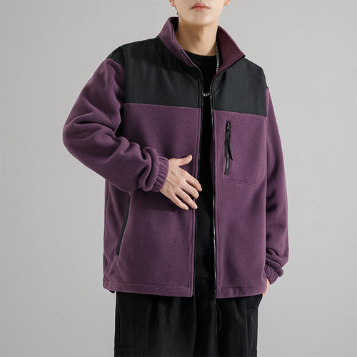 Herren Fleecejacke mit verstärktem Schulterpaneel, Stehkragen und Brustreißverschluss Echo Archiv