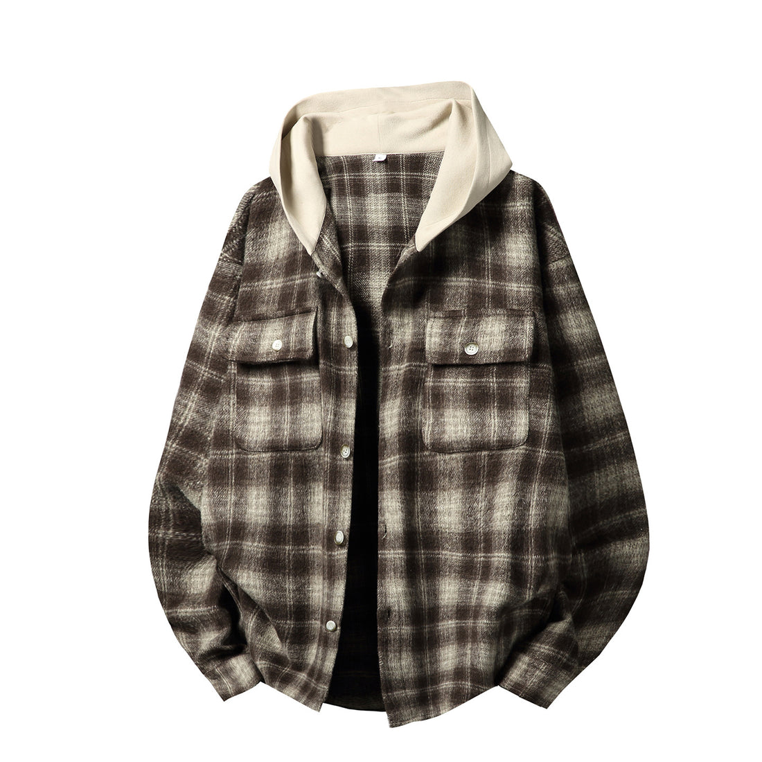 Unisex Overshirt im Layer-Look mit integrierter Kapuze Echo Archiv