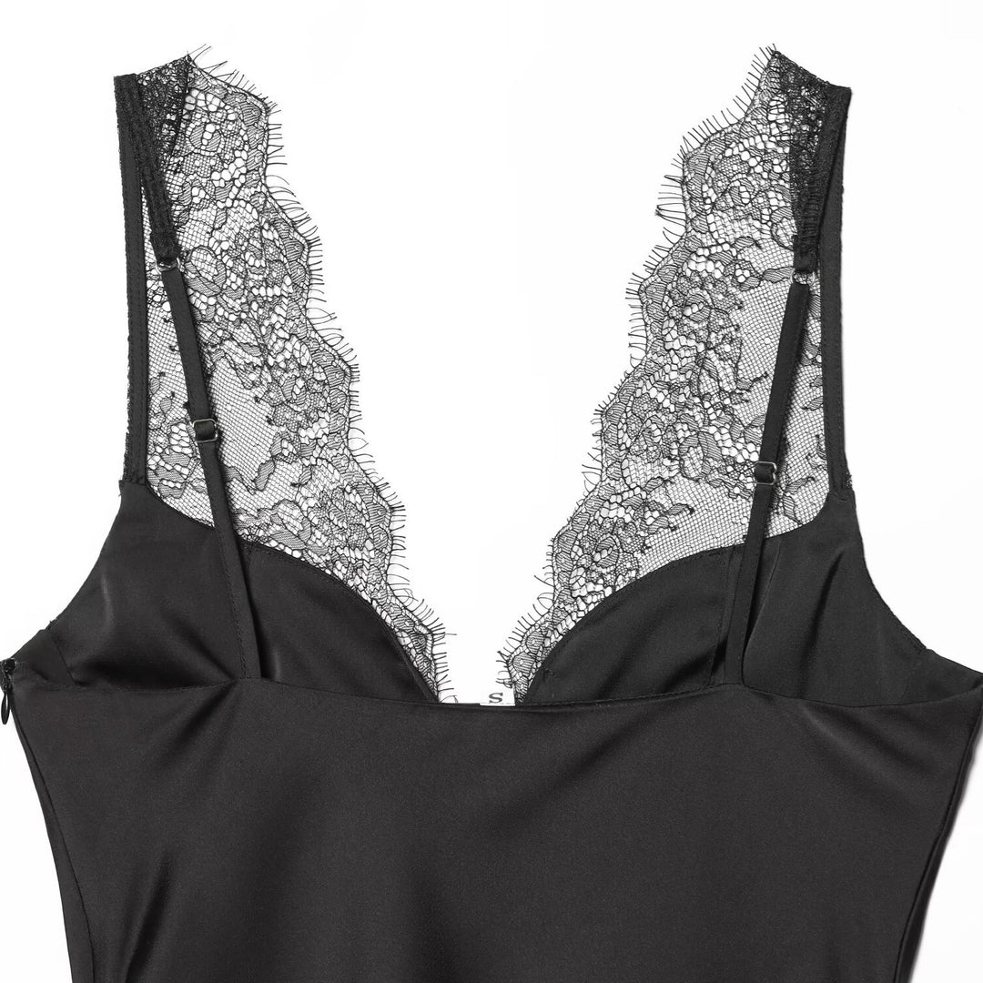 Damen elegantes Camisole-Top mit Spitzenbesatz und hochwertigem Stoff Echo Archiv