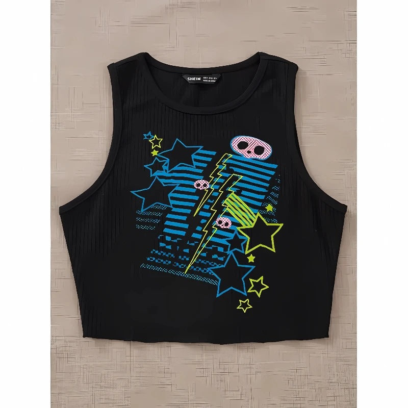 Damen T-Shirt mit lebhaftem Grafiken und einzigartigem Design Echo Archiv
