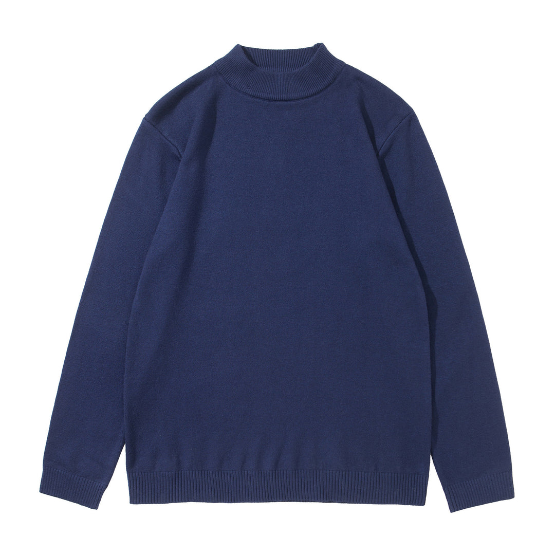 Unisex Minimalistischer Feinstrick-Mockneck mit extra breitem Rippsaum Echoarchiv