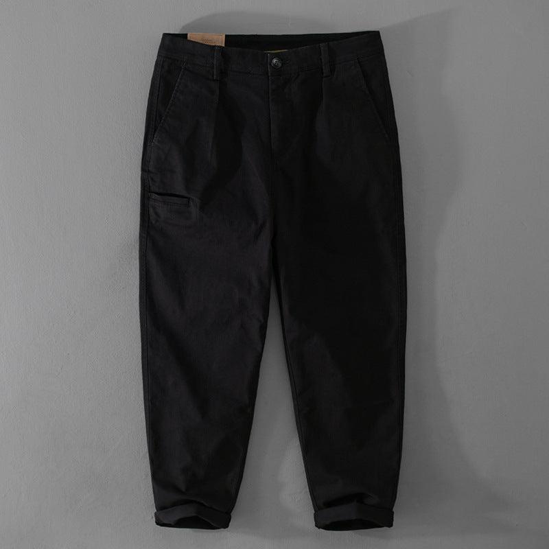 Herren Konische Baumwoll-Chino mit Cargo-Tasche und gekrempeltem Saum Echoarchiv