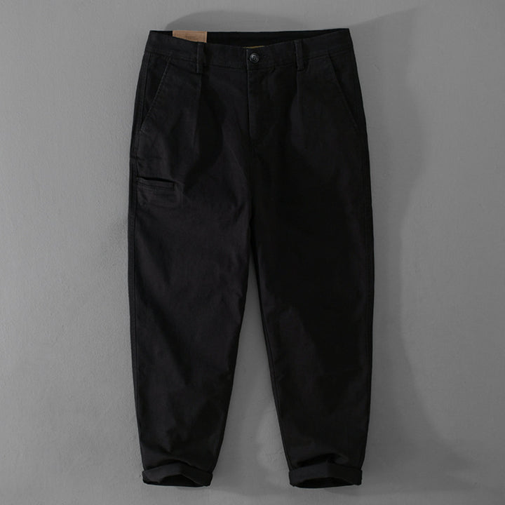 Herren Konische Baumwoll-Chino mit Cargo-Tasche und gekrempeltem Saum Echoarchiv