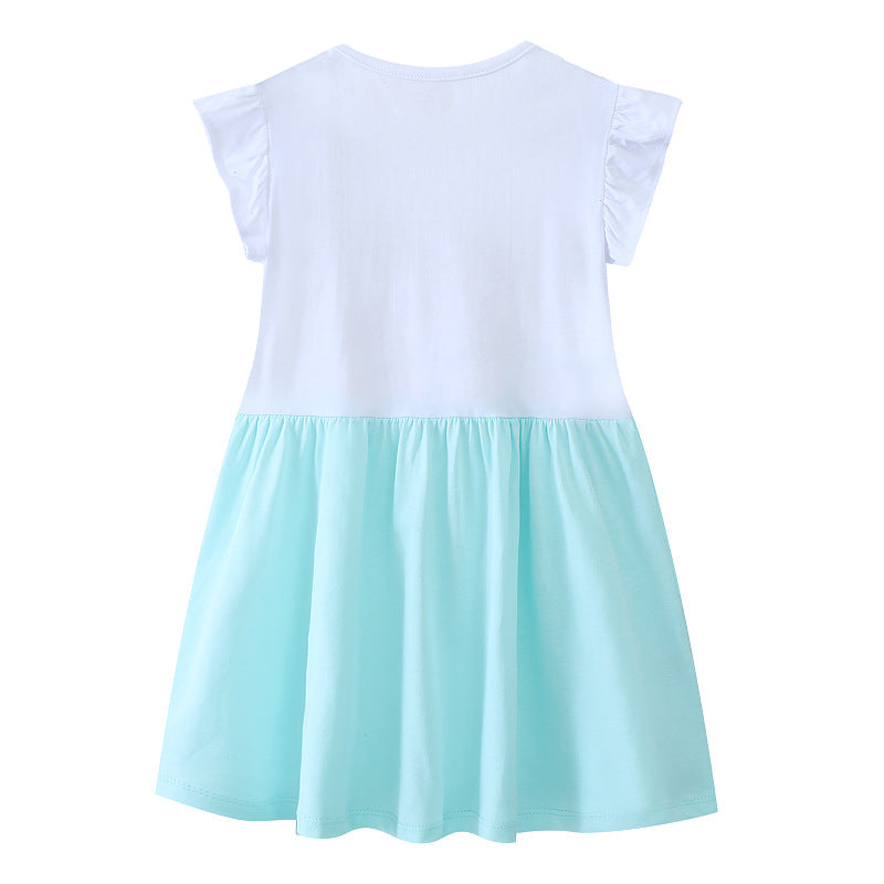 Mädchen Baumwollkleid mit zauberhaftem Einhorn-Motiv Echo Archiv