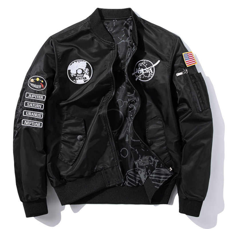 Herren Modische Bomberjacke im Raumfahrt-Style Echo Archiv