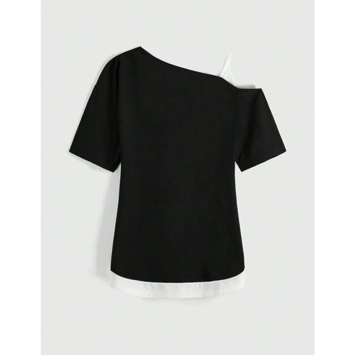 Damen kreatives T-Shirt mit asymmetrischem Design Echo Archiv
